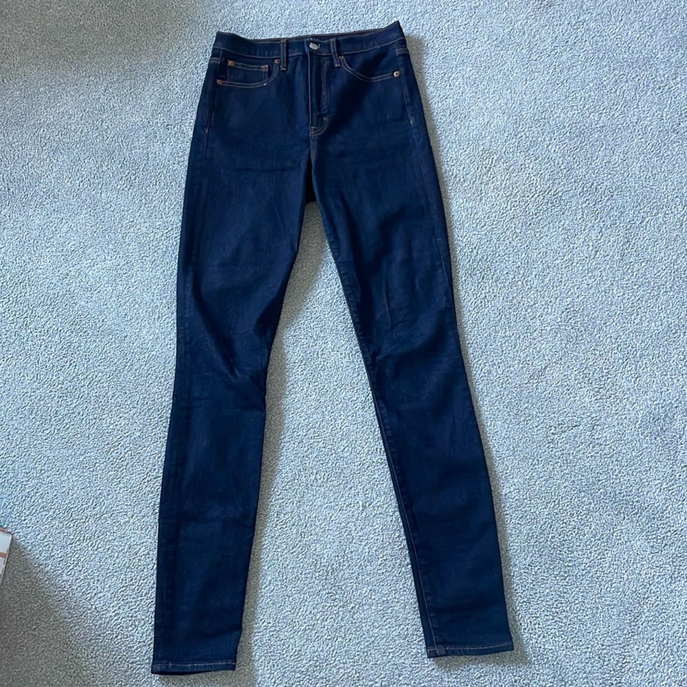 Gap True Skinny Dark Denim Straight Leg Size  6 Tall